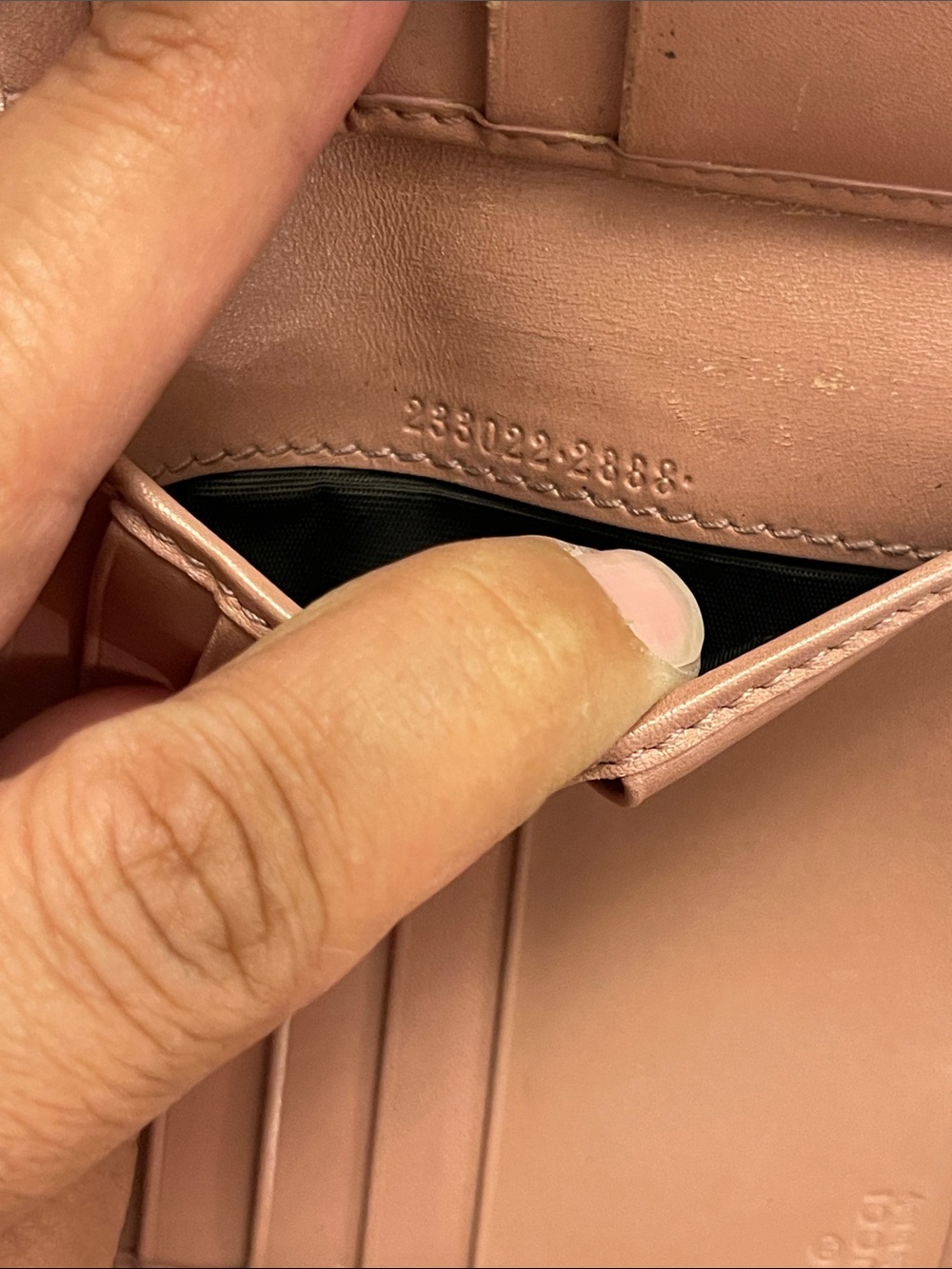 Gucci Beige GG Canvas Wallet with Pink Leather Trim - Picture 5 of 8